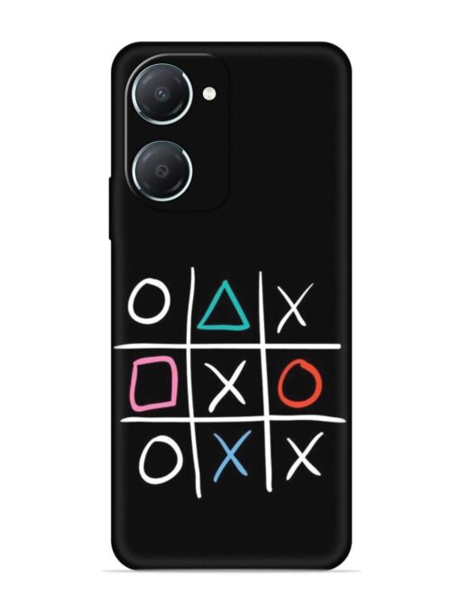 Super Neon Tic-Tac-Toe Embossed Soft Silicone Case for Iqoo Z9 Lite (5G) Zapvi