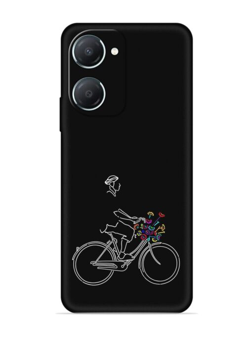 Minimalist Cycle Art Embossed Soft Silicone Case for Iqoo Z9 Lite (5G) Zapvi