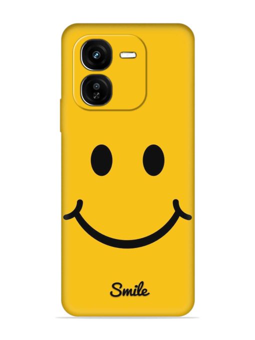 Yellow Smiley Embossed Soft Silicone Case for Iqoo Z9X (5G) Zapvi