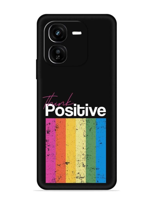 Think Positive Typography Embossed Soft Silicone Case for Iqoo Z9X (5G)