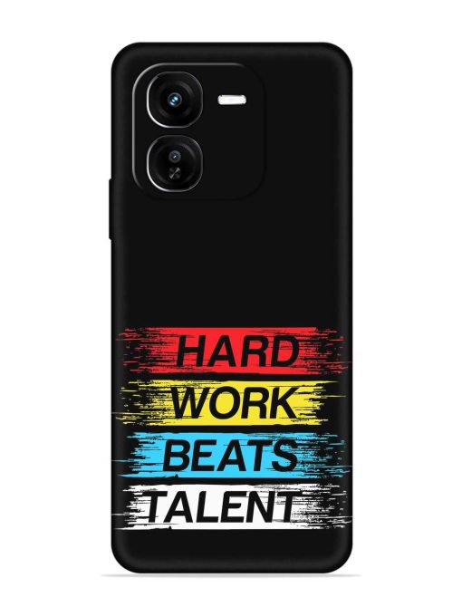 Hard Work Beats Embossed Soft Silicone Case for Iqoo Z9X (5G)