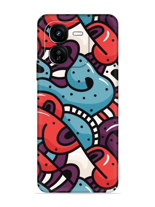 Seamless Backdrop Colorful Embossed Soft Silicone Case for Iqoo Z9X (5G)