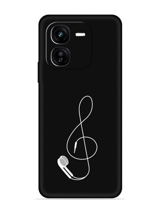 Music Earphone Vector Embossed Soft Silicone Case for Iqoo Z9X (5G)