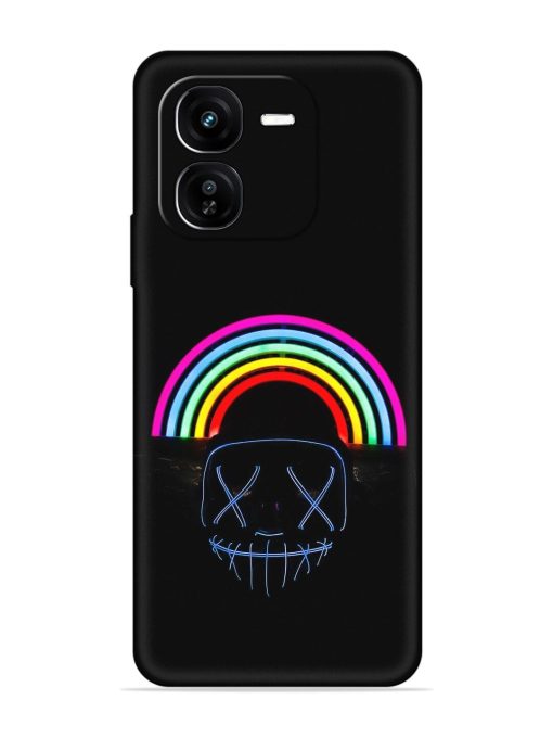 Mask Rainbow Embossed Soft Silicone Case for Iqoo Z9X (5G)