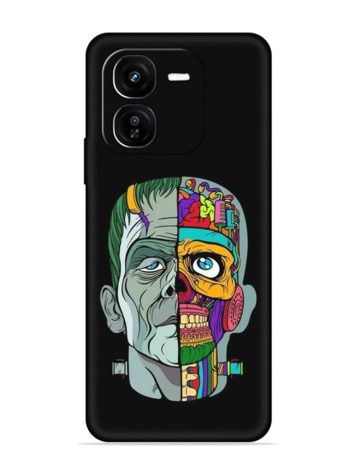 Men Vs Skull Embossed Soft Silicone Case for Iqoo Z9X (5G)