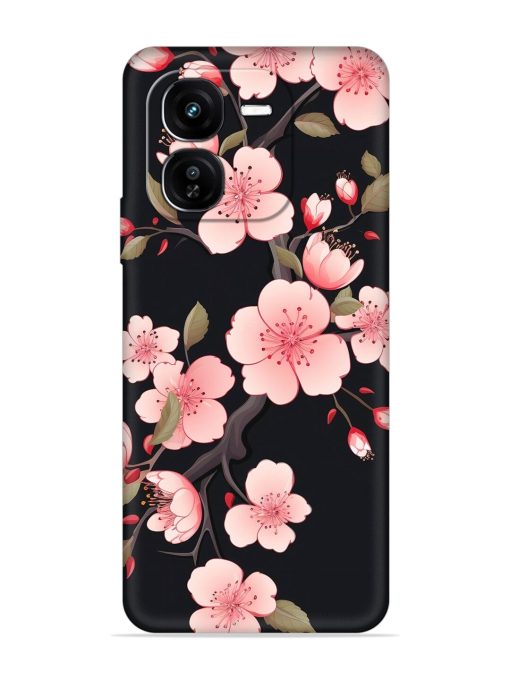 Cherry Blossom Embossed Soft Silicone Case for Iqoo Z9X (5G) Zapvi