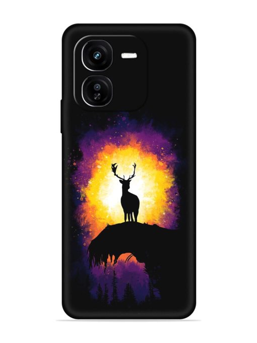 Elk Animal Art Embossed Soft Silicone Case for Iqoo Z9X (5G)