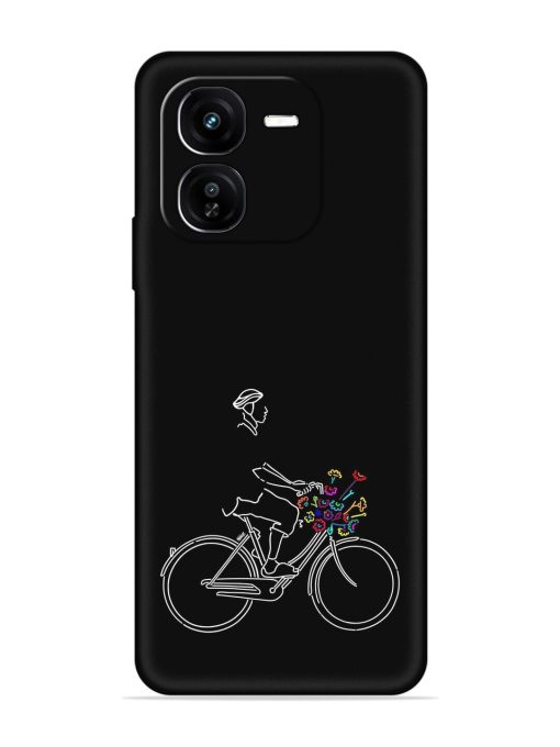 Minimalist Cycle Art Embossed Soft Silicone Case for Iqoo Z9X (5G)