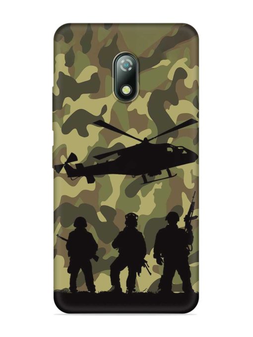 Army Heros Embossed Soft Silicone Case for Itel A23 Zapvi