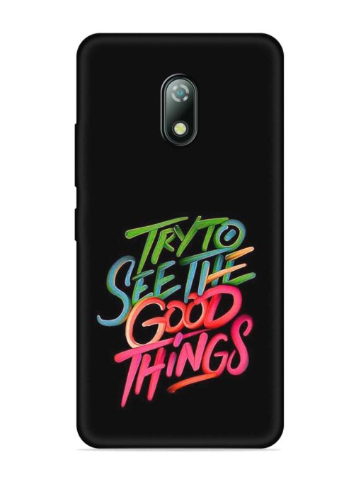 Try To See The Good Things Embossed Soft Silicone Case for Itel A23 Zapvi