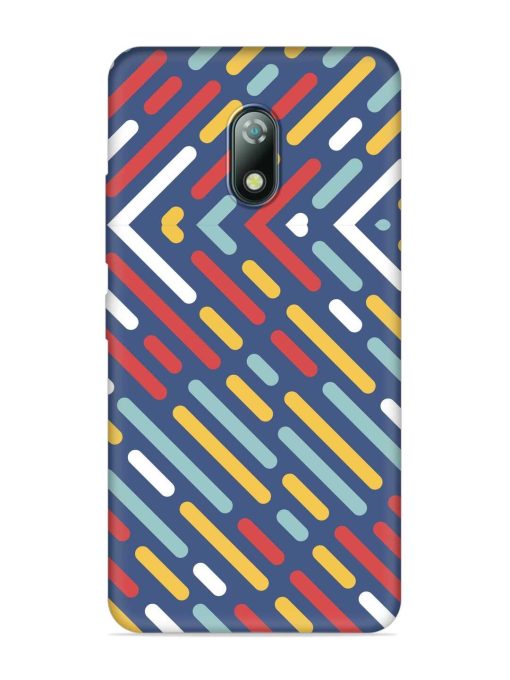 Colored Lines Embossed Soft Silicone Case for Itel A23 Zapvi