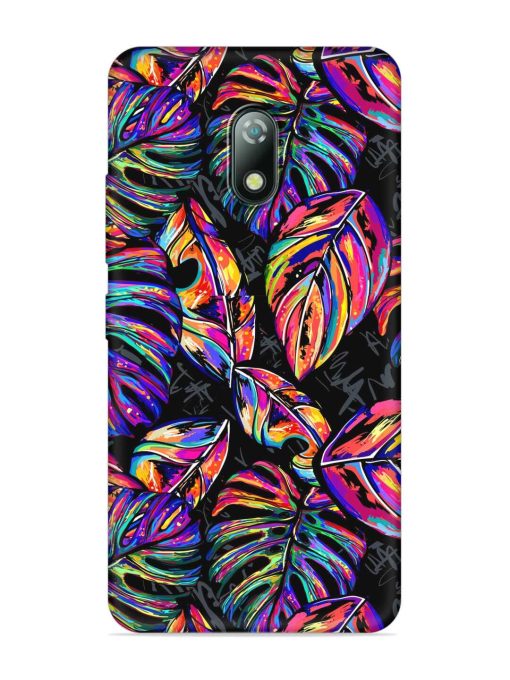 Tropical Seamless Vector Embossed Soft Silicone Case for Itel A23 Zapvi