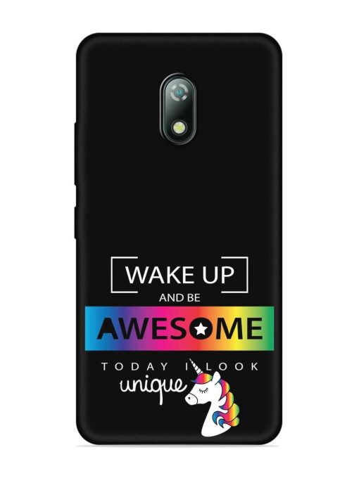 Inspirational Quote Unicorn Embossed Soft Silicone Case for Itel A23