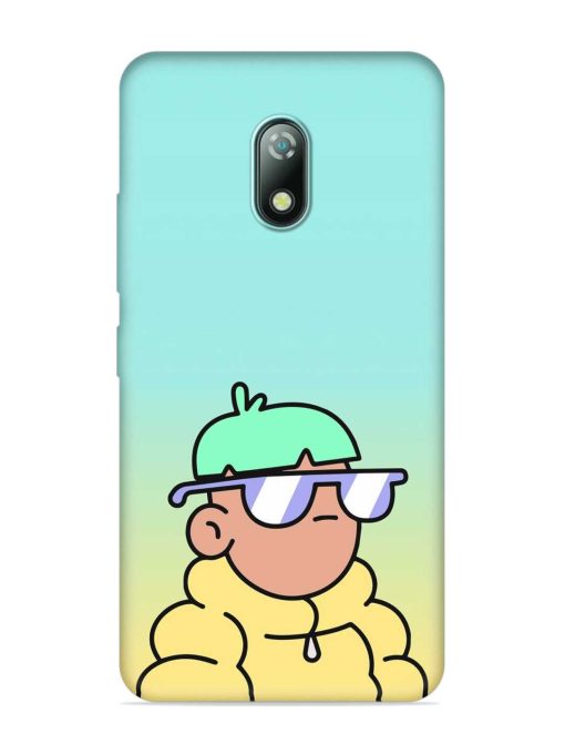 Doodles Cool Character Embossed Soft Silicone Case for Itel A23