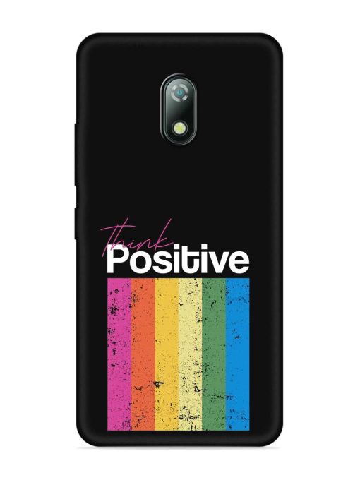 Think Positive Typography Embossed Soft Silicone Case for Itel A23 Zapvi