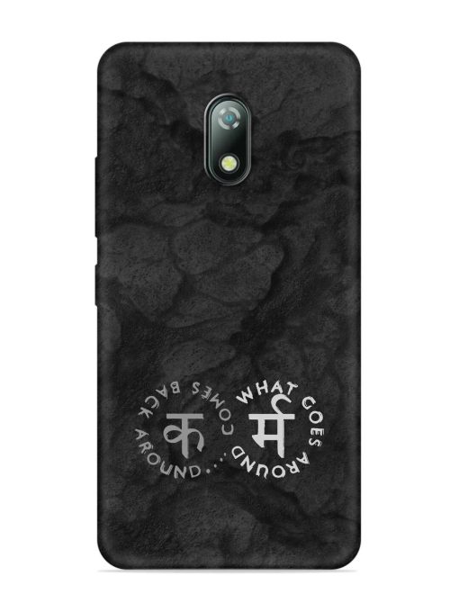 Karma Hindi Word Embossed Soft Silicone Case for Itel A23