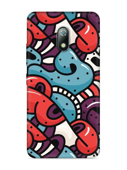 Seamless Backdrop Colorful Embossed Soft Silicone Case for Itel A23 Zapvi