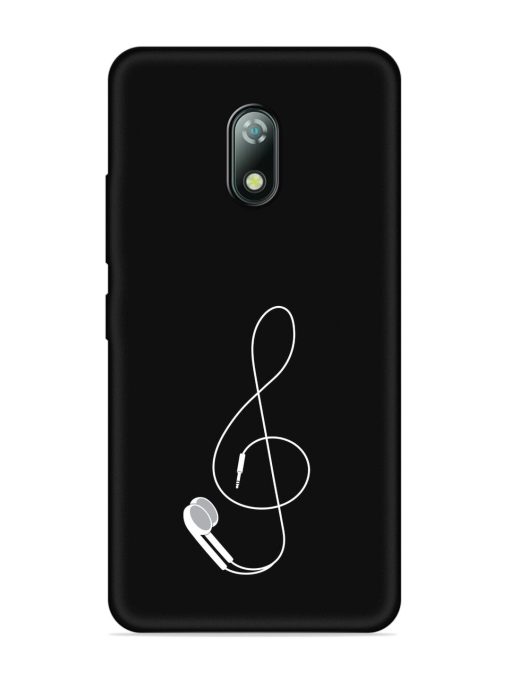 Music Earphone Vector Embossed Soft Silicone Case for Itel A23 Zapvi