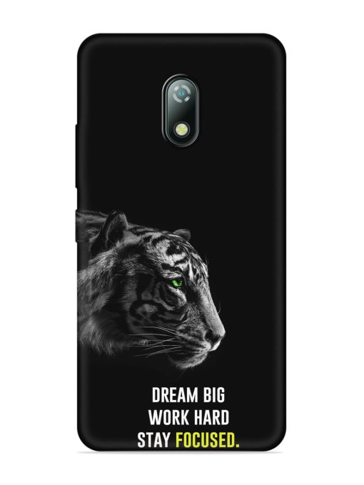 Dream Big Work Hard Embossed Soft Silicone Case for Itel A23 Zapvi