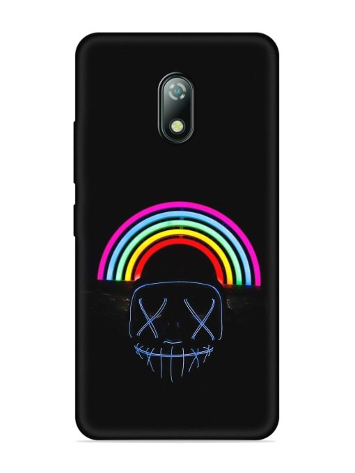 Mask Rainbow Embossed Soft Silicone Case for Itel A23 Zapvi