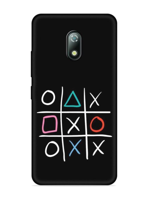 Super Neon Tic-Tac-Toe Embossed Soft Silicone Case for Itel A23 Zapvi