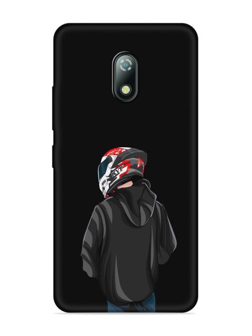 Motorcycle Rider Embossed Soft Silicone Case for Itel A23 Zapvi