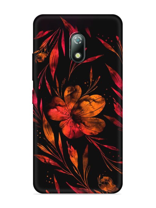 Red Flower Painting Embossed Soft Silicone Case for Itel A23