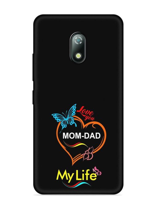 Love You Mom Dad Embossed Soft Silicone Case for Itel A23 Zapvi