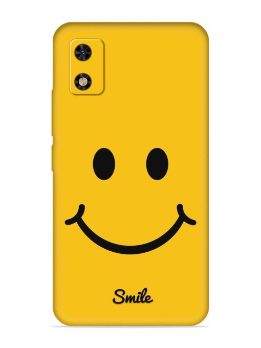 Yellow Smiley Embossed Soft Silicone Case for Itel A23 Pro Zapvi