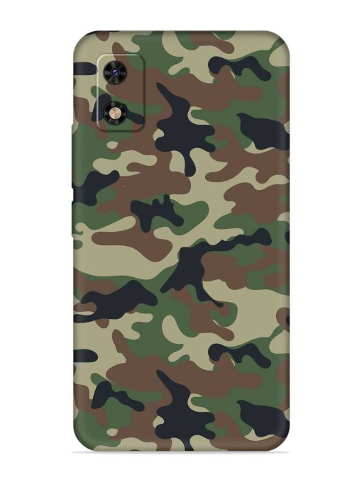 Army Military Camouflage Dark Green Embossed Soft Silicone Case for Itel A23 Pro Zapvi