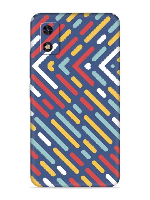 Colored Lines Embossed Soft Silicone Case for Itel A23 Pro Zapvi