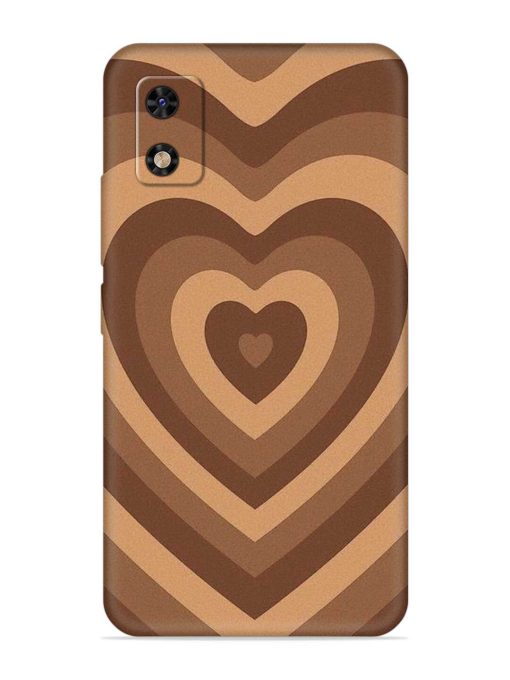 Brown Heart Embossed Soft Silicone Case for Itel A23 Pro Zapvi