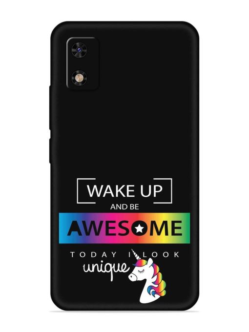 Inspirational Quote Unicorn Embossed Soft Silicone Case for Itel A23 Pro