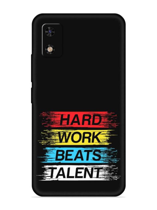 Hard Work Beats Embossed Soft Silicone Case for Itel A23 Pro