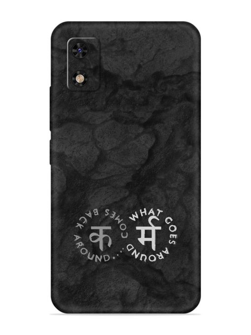 Karma Hindi Word Embossed Soft Silicone Case for Itel A23 Pro