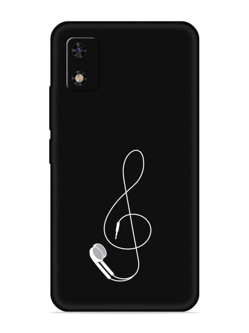 Music Earphone Vector Embossed Soft Silicone Case for Itel A23 Pro Zapvi