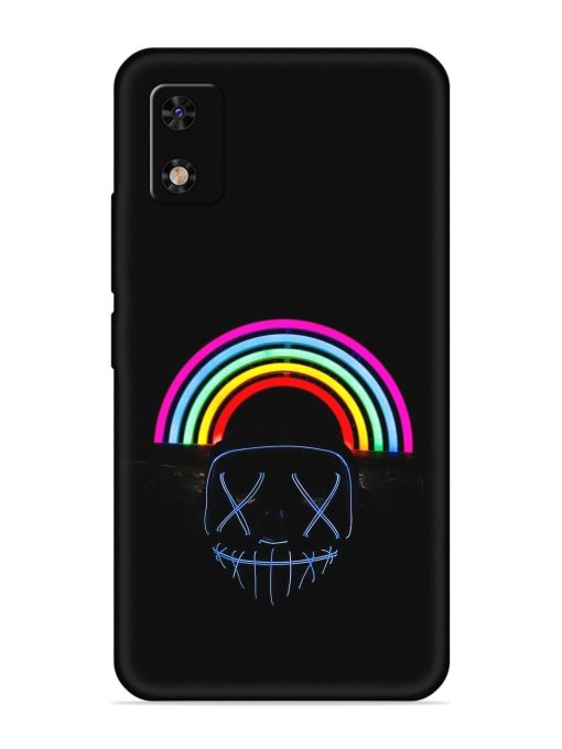 Mask Rainbow Embossed Soft Silicone Case for Itel A23 Pro