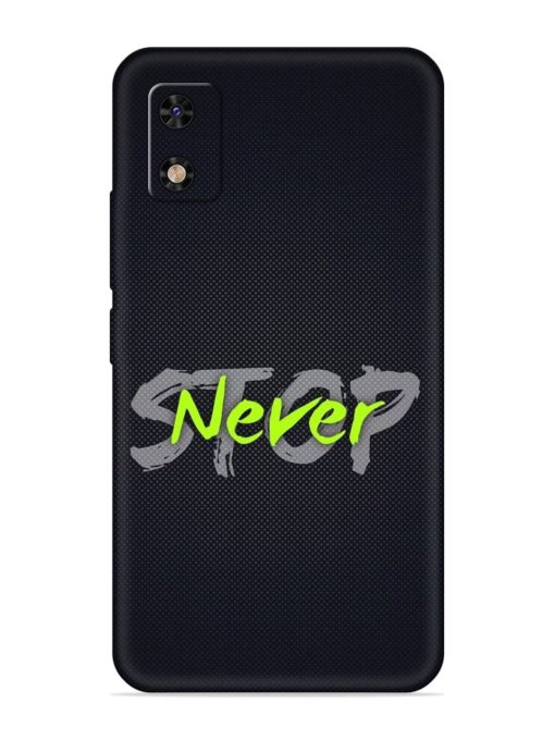 Never Stop Embossed Soft Silicone Case for Itel A23 Pro