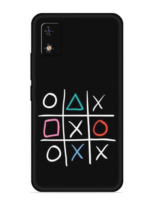 Super Neon Tic-Tac-Toe Embossed Soft Silicone Case for Itel A23 Pro