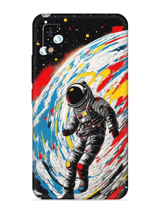 Astronaut Art Embossed Soft Silicone Case for Itel A23 Pro Zapvi