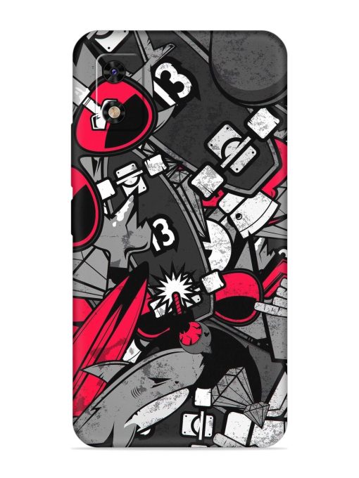 Fictional Doodle Embossed Soft Silicone Case for Itel A23 Pro Zapvi