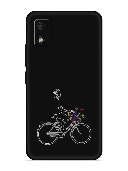 Minimalist Cycle Art Embossed Soft Silicone Case for Itel A23 Pro Zapvi