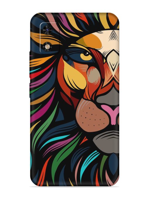 Trippy Lion Art Embossed Soft Silicone Case for Itel A23 Pro Zapvi