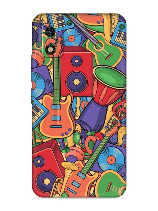 Colorful Music Art Embossed Soft Silicone Case for Itel A23 Pro