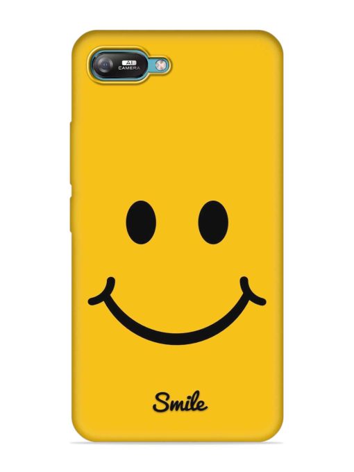 Yellow Smiley Embossed Soft Silicone Case for Itel A25 Zapvi