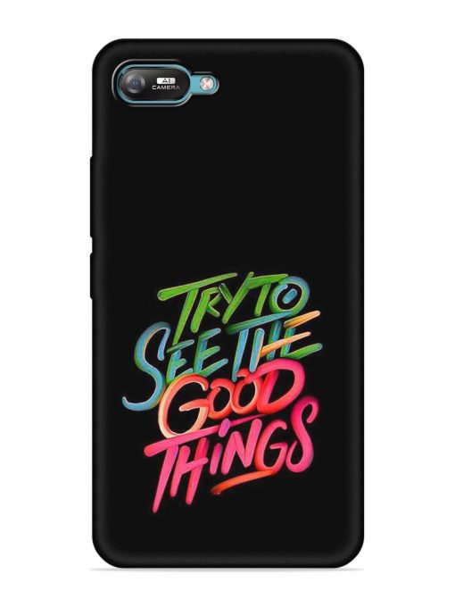 Try To See The Good Things Embossed Soft Silicone Case for Itel A25 Zapvi