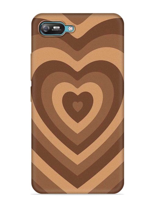 Brown Heart Embossed Soft Silicone Case for Itel A25 Zapvi