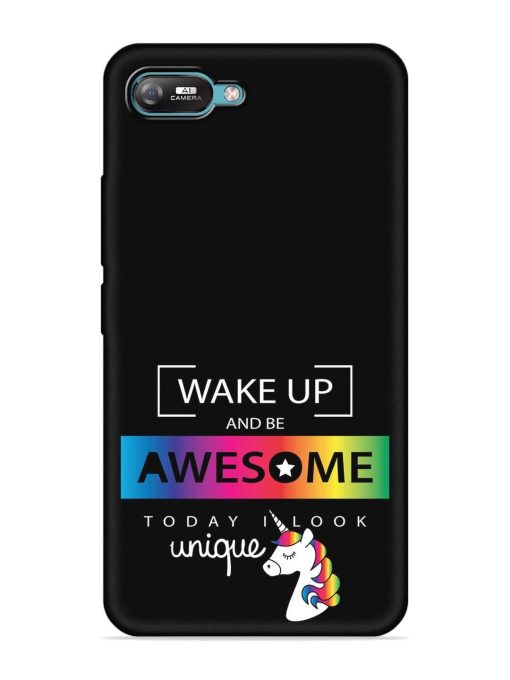 Inspirational Quote Unicorn Embossed Soft Silicone Case for Itel A25 Zapvi