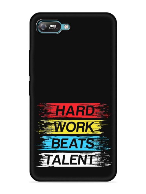 Hard Work Beats Embossed Soft Silicone Case for Itel A25 Zapvi