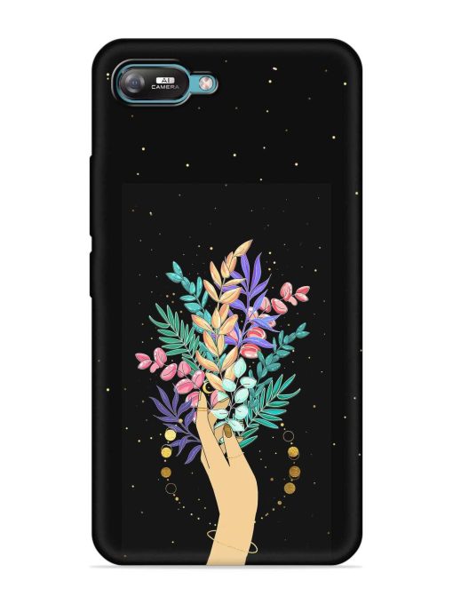 Flower On Hand Embossed Soft Silicone Case for Itel A25 Zapvi